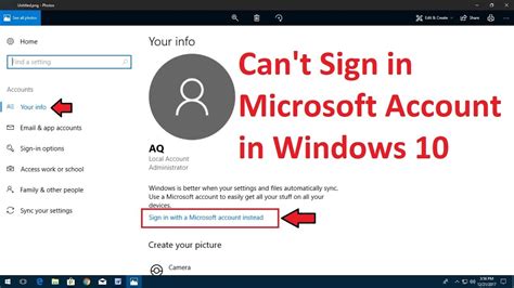 How To Add Microsoft Account In Windows 10 Youtube