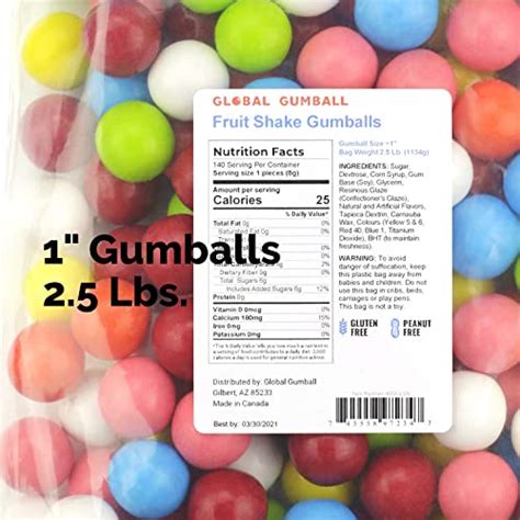 Gumballs For Gumball Machine 1 Inch Large Gumballs Fruit Shake Big