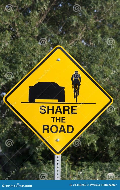 Share The Road Stock Photo Image Of Sign Symbol Direction 21448252