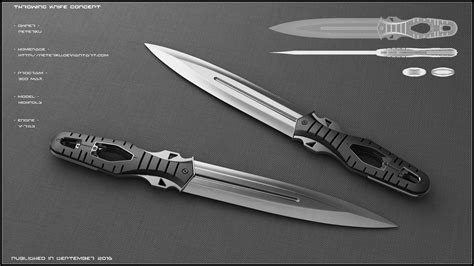 Throwing Knife Concept By Peterku Ninja Weapons Sci Fi Weapons Weapon