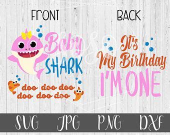 pink Girl baby shark , birthday shark, pink birthday shark ...