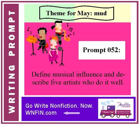 Writing Prompt Define Musical Influence And Describe Five