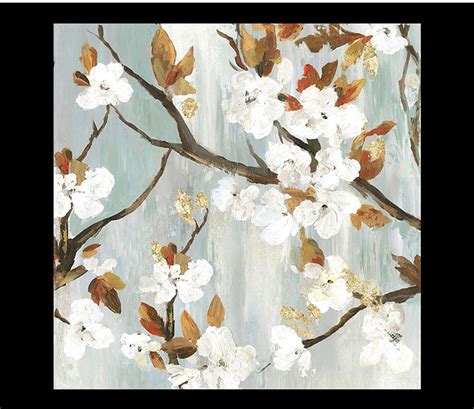 Abstract Oil Painting Cherry Blossom Flowers Wallpaper Wall Etsy