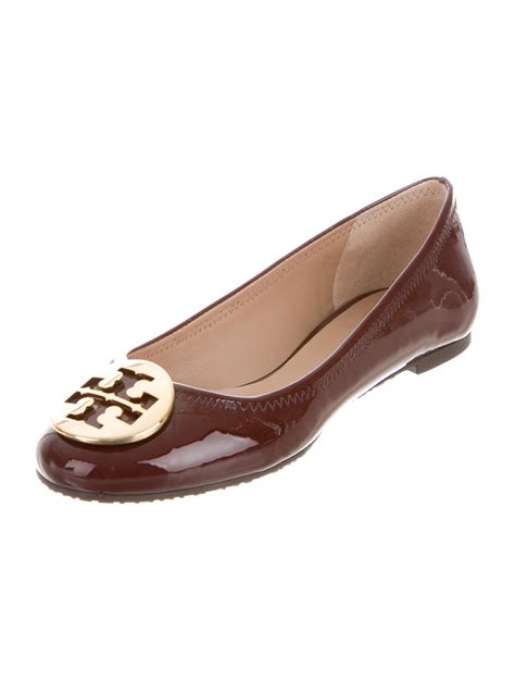 Tory Burch Patent Leather Reva Flats Shoes Wto65377 The Realreal