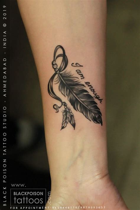 Feather Tattoo Feather Tattoos Hand Tattoos For Girls Wrist Tattoos