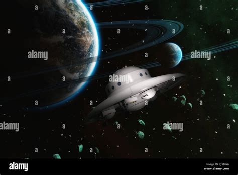 Artistic 3d Illustration Of A Science Fiction Scene Stock Photo Alamy