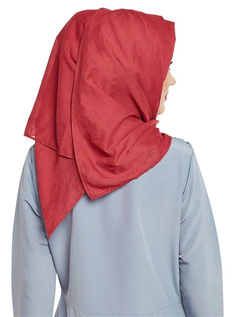 Red Cotton Islamic Hijab Head Scarf Momin Libas 2685021
