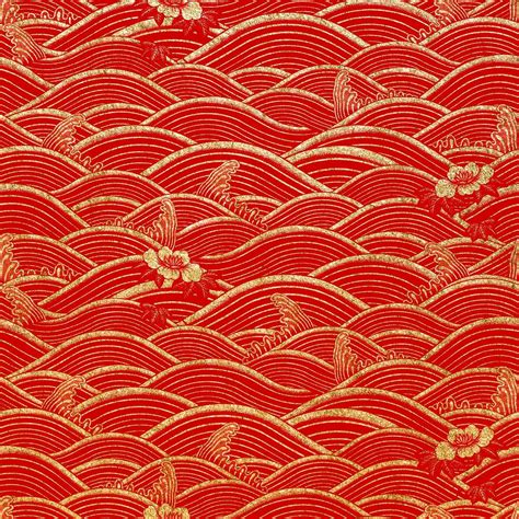 Oriental Wave Pattern Red Chinese Background Free Image By Rawpixel