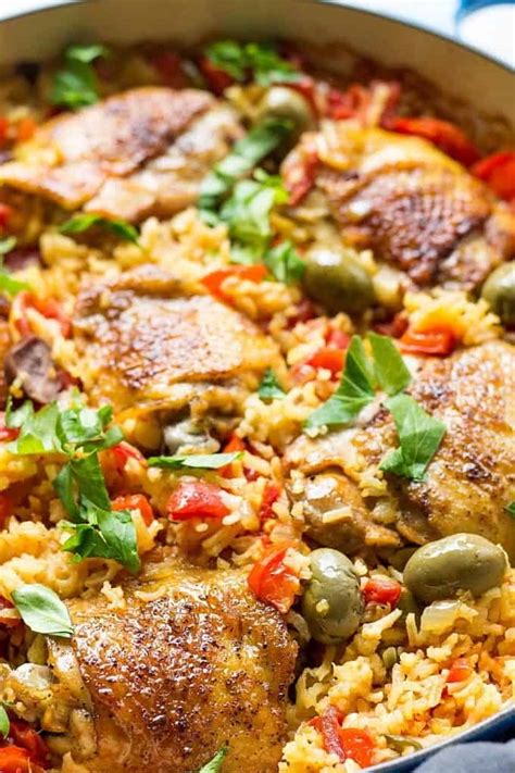 You can substitute mild green pepper if you prefer. Spanish Chicken And Rice (Best Arroz Con Pollo) - Lavender ...