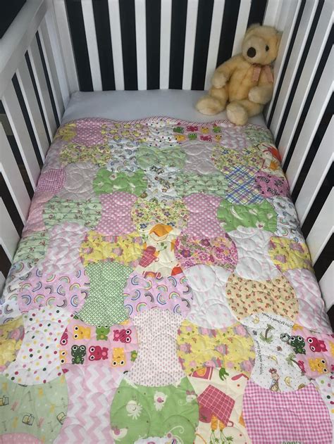 Baby Girl Quilt Kit Baby Quilt Kits Scrappy Apple Core Baby Etsy Canada