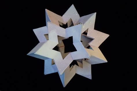 Paper Galaxy Starred Dodecahedron Geometric Art 3d Paper Crafts