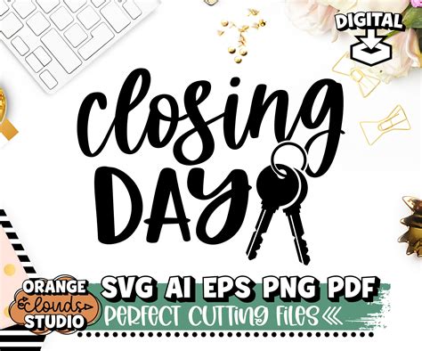 Closing Day Svg Ai Eps Png Pdf Real Estate Agent Svg Realtor | Etsy