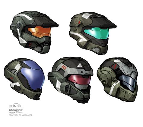 Halo Reach Helmets By Scarlighter On Deviantart Armor Concept