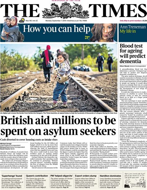 Newspaper Headlines Foreign Aid Diverted To Refugees Open Bbc And