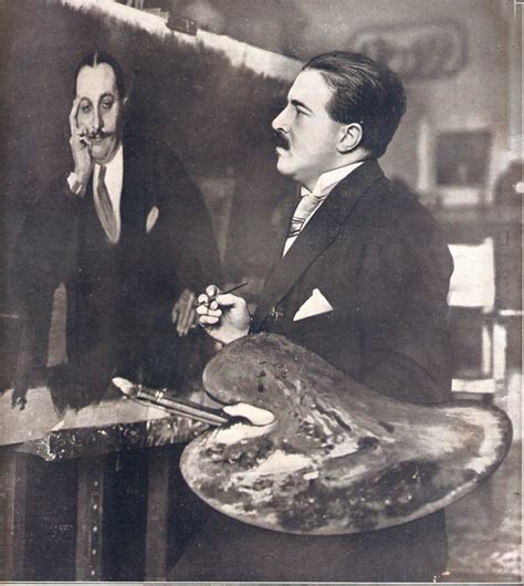 José María López Mezquita en su estudio de Madrid retratando a José