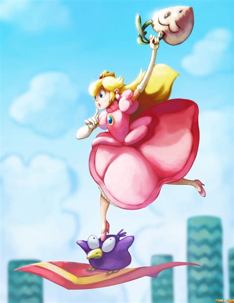 Peach's girlish nature and role as the damsel are often represented with her heart abilities and princess emblems. Princess Peach and that Pidget