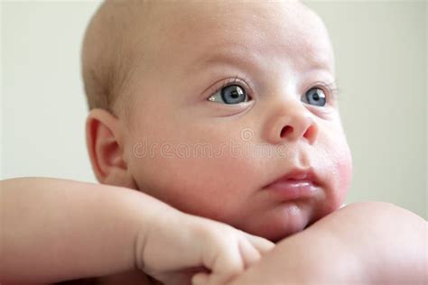 Thinking Baby Face Stock Image Image Of Newborn Looking 60289159