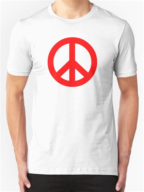 Red Peace Sign Symbol T Shirts And Hoodies By Popculture Redbubble