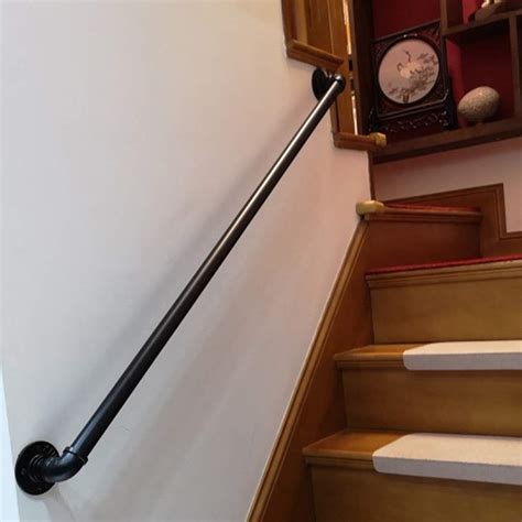 Buy Stair Railing Stair Black Pipe Wood Handrail 1ft20ft