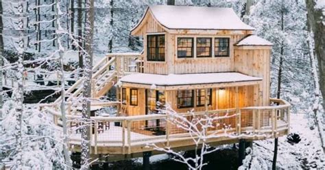 Snowy Treehouse Dream Tiny Living