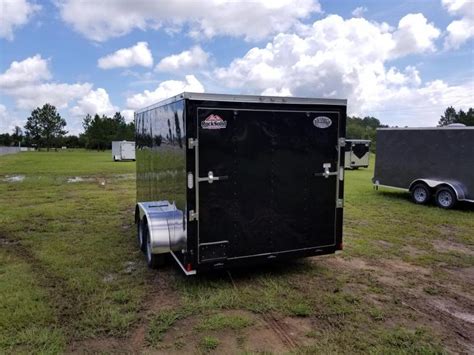 New 7x14 Enclosed Cargo Trailer Black Or White In Stock