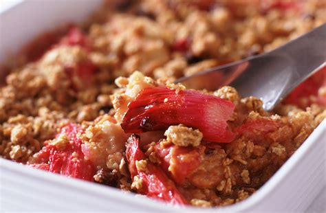 Rhubarb And Raspberry Crumble Dessert Recipes Goodtoknow