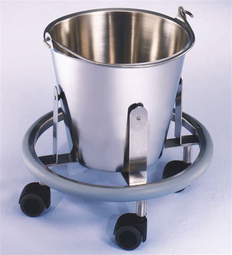 Mri Safe Stainless Steel Kick Bucket Blickman Model 7766mr