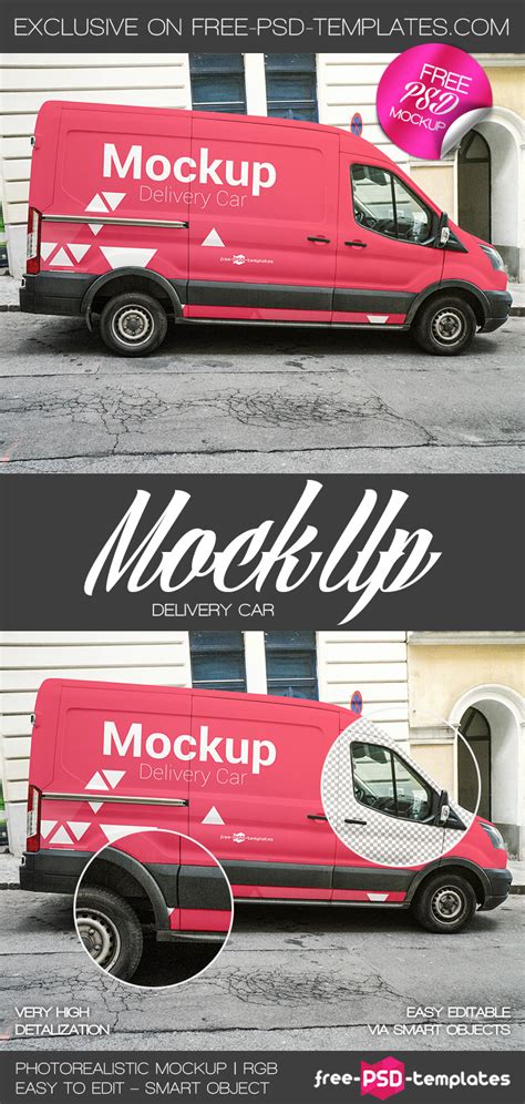 Free Delivery Car Mock Up In Psd Free Psd Templates