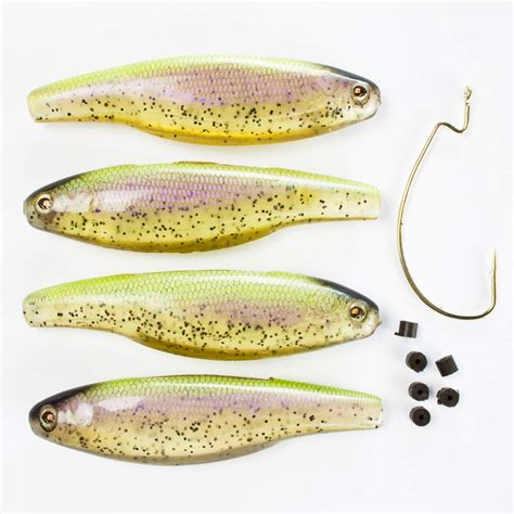 Das raubfisch set ist besteht aus 15 gummifischen in 15 farben für den einsatz bei sonnenschein und wenn es bewölkt ist. Sebile Stick Shadd Hollow Gummifisch Kunstköder mit Offset ...