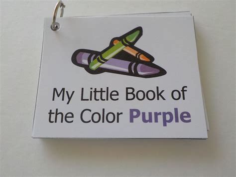 Book Concept Book Little Book Of The Color Purple Color Etsy