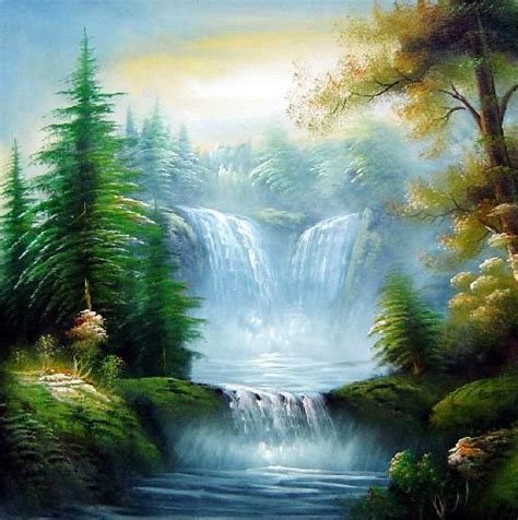 Pin By Julie Hagan On Wasserfälle Waterfall Paintings Landscape