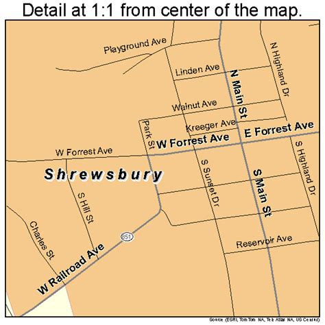 Shrewsbury Street Map Printable