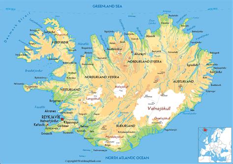 Printable Iceland Map