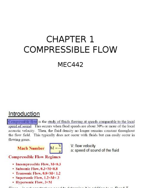 Pdf Chapter 1 Compressible Flow 1 Dokumentips