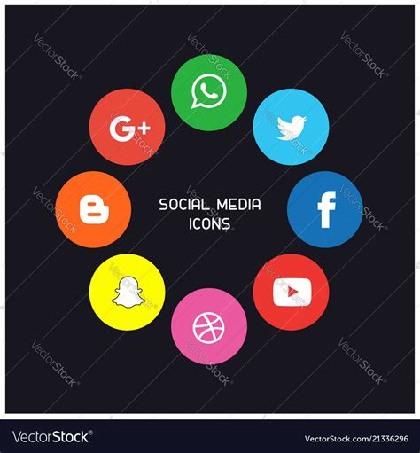 Round Social Media Buttons
