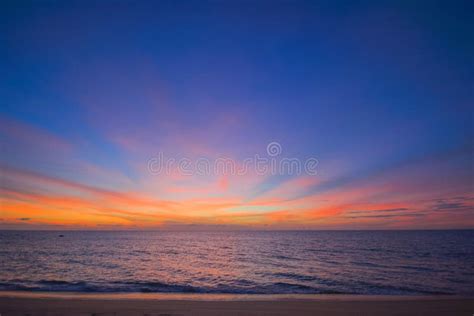 Seascape With Beautiful Sunset Stock Photo Image Of Seascape Color