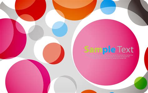 Free Vectors Colorful Circles Background Template The Vector Art