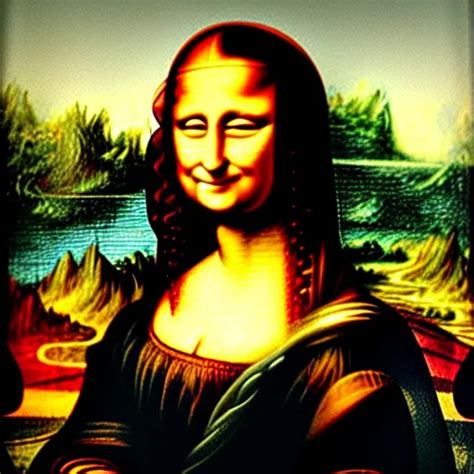 A Painting Of The Mona Lisa By Bob Ross Stable Diffusion Openart