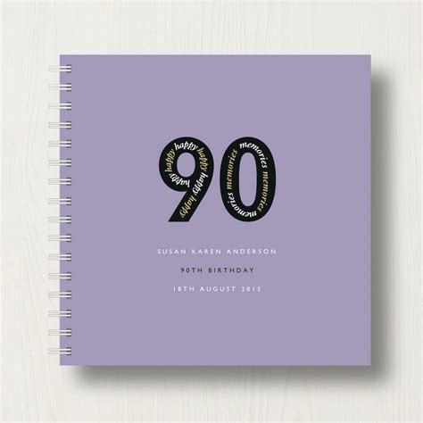 Personalised 90th Birthday Memories Album By Designed