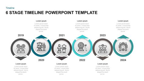 6 Step Timeline Powerpoint Template And Keynote Diagram