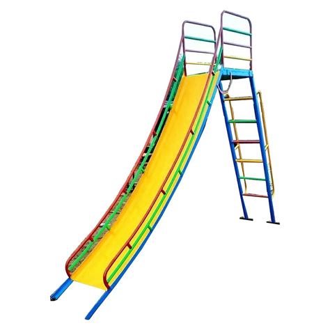 Yellow And Red Straight 8 Feet Frp Playground Slides Age Group 10 To