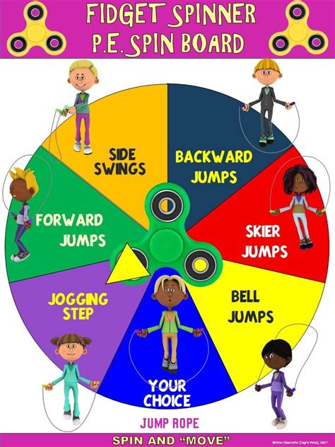 Flexibility, cardiorespiratory endurance, and body composition. Fidget Spinner PE Spin Boards- 15 Fitness and Manipulative ...