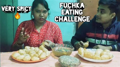 Husband Wife Spicy Panipuri Golgappa Eating Challenge Spicy Fuchka Eating Challenge Youtube