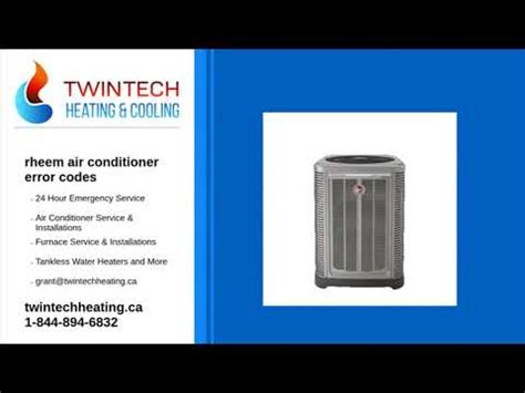 In the case of a power outage, your ac unit may not fully kick on due to the protection circuit breaker preventing fires and next, hold the reset button down for three seconds and release. rheem air conditioner error codes - YouTube