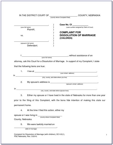 Free Printable Oklahoma Divorce Forms Printable Forms Free Online