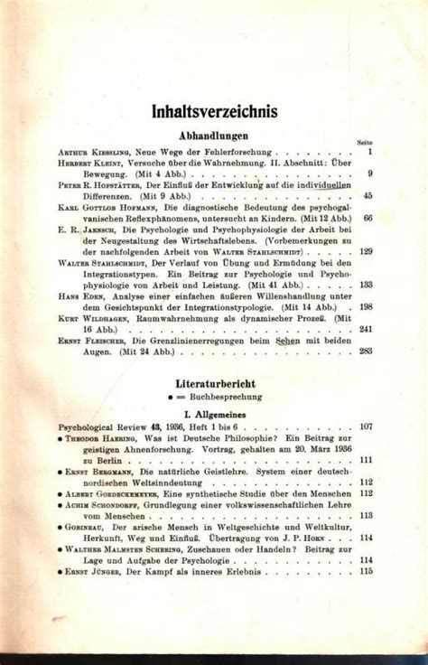Zeitschrift Für Psychologie I Abteilung 141 Band 1937 Heft 1 Und