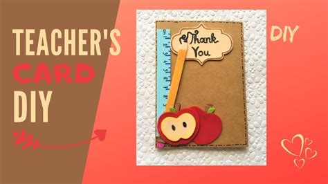 Diy Teachers Thank You Card Teacher Appreciation Card Making
