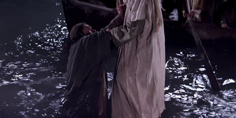 Faust, five loaves and two fishes, general conference (april 1994). Christ Saves Peter from Drowning