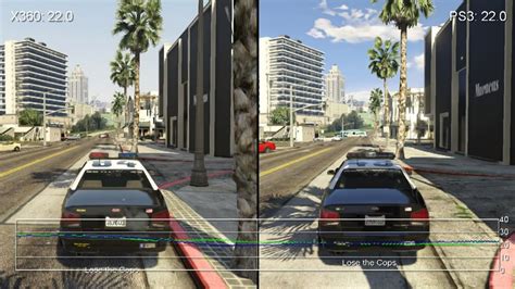 Grand Theft Auto 5 Xbox 360 Vs Ps3 Gameplay Frame Rate Tests Youtube
