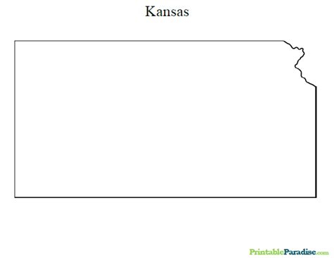 Printable State Map Of Kansas